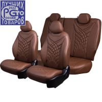 Чехлы Премиум Экокожа Байрон Президент|Жук на Peugeot 301 2013-2016 г.в.