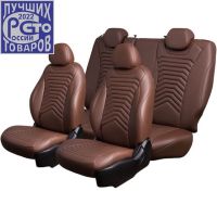 Чехлы Премиум Экокожа Байрон Президент|Жук на Peugeot 301 2013-2016 г.в.